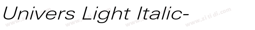 Univers Light Italic字体转换